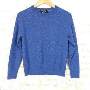 Banana Republic Baruffa Cori Italian Merino Crew Neck Sweater Mens M Blue Preppy
